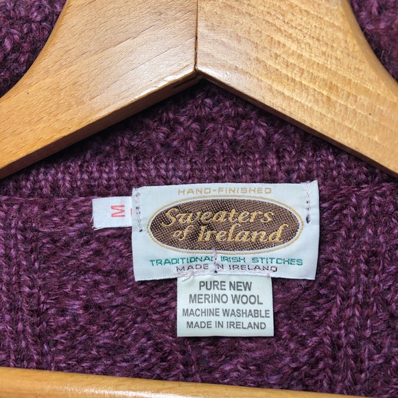Sweaters of Ireland Merino Wool Aran Irish - Picture 9 of 12